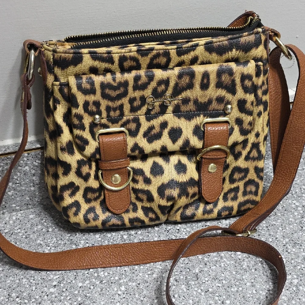 Jessica Simpson Leopard Print Crossbody Bag